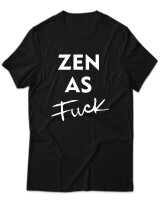 T-Shirt Unisex - Zen As Fuck - Color Thumbnail Μαύρο
