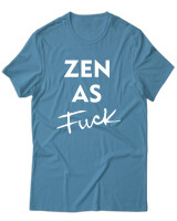 T-Shirt Unisex - Zen As Fuck - Color Thumbnail Τιρκουάζ