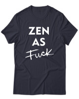 T-Shirt Unisex - Zen As Fuck - Color Thumbnail Σκούρο Μπλε
