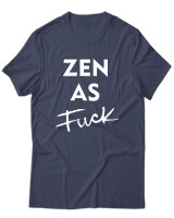 T-Shirt Unisex - Zen As Fuck - Color Thumbnail Μπλε Γκρι