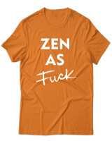 T-Shirt Unisex - Zen As Fuck - Color Thumbnail Πορτοκαλί