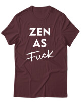 T-Shirt Unisex - Zen As Fuck - Color Thumbnail Μπορντό
