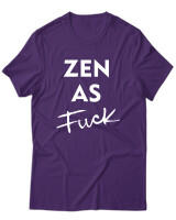 T-Shirt Unisex - Zen As Fuck - Color Thumbnail Σκούρο Μωβ