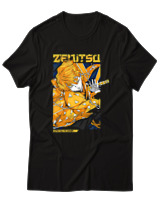 T-Shirt  Γυναικείο - Zenitsu Flash In Sleep Mode - Color Thumbnail Μαύρο