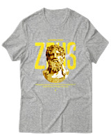 T-Shirt Αντρικό - Zeus Power - Color Thumbnail Γκρι Μελανζέ