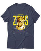 T-Shirt Αντρικό - Zeus Power - Color Thumbnail Μπλε Γκρι