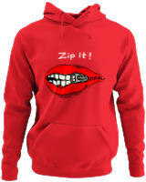 Φούτερ με κουκούλα - Zip It - Color Thumbnail Κόκκινο