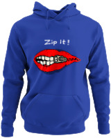 Φούτερ με κουκούλα - Zip It - Color Thumbnail Μπλε Ρουά