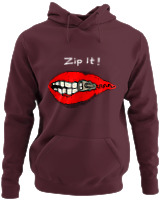 Φούτερ με κουκούλα - Zip It - Color Thumbnail Marron