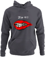 Φούτερ με κουκούλα - Zip It - Color Thumbnail Ανθρακί