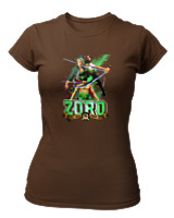 T-Shirt Στενή Γραμμή Γυναικείο - Zoro Evolution - Color Thumbnail Καφέ