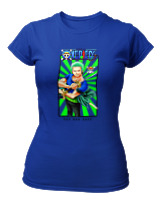 T-Shirt Στενή Γραμμή Γυναικείο - Zoro Strikes Back - Color Thumbnail Μπλε Ρουά