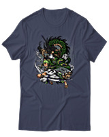 T-Shirt Αντρικό - Zoro Wano - Color Thumbnail Μπλε Γκρι