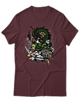T-Shirt Αντρικό - Zoro Wano - Color Thumbnail Μπορντό