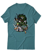 T-Shirt Αντρικό - Zoro Wano - Color Thumbnail Μπλε Πράσινο
