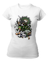 T-Shirt Στενή Γραμμή Γυναικείο - Zoro Wano - Color Thumbnail ΄Ασπρο