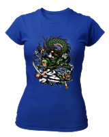 T-Shirt Στενή Γραμμή Γυναικείο - Zoro Wano - Color Thumbnail Μπλε Ρουά