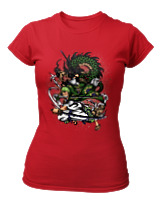 T-Shirt Στενή Γραμμή Γυναικείο - Zoro Wano - Color Thumbnail Κόκκινο