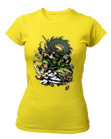 T-Shirt Στενή Γραμμή Γυναικείο - Zoro Wano - Color Thumbnail Κίτρινο