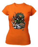 T-Shirt Στενή Γραμμή Γυναικείο - Zoro Wano - Color Thumbnail Πορτοκαλί